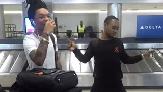 Swae And Slim Of Rae Sremmurd Put On A Show At LAX