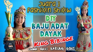 Baju Adat King Bibinge suku Dayak Kalimantan Barat | Membuat baju adat Dayak King Bibinge