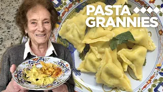 87yr old Maria makes cheese & parsley tortelloni! | Pasta Grannies