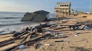 Another Outer Banks home destroyed by falling into the ocean
