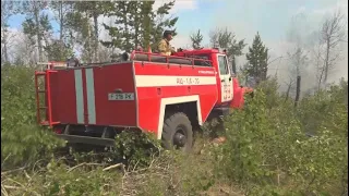 Пожар в Абайской области до сих пор не потушили