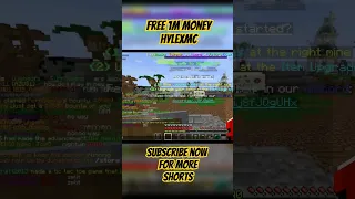 Free 1Million Money On HylexMc | How to get free money? #minecraft #shorts #furngaming