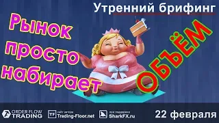 🌅 Утренний брифинг | 22 февраля | 📈Прогноз рынка FOREX, FORTS, ФР