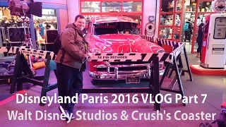 Disneyland Paris 2016 VLOG Part 7 - Walt Disney Studio & Crush's Coaster - SJBBVideos