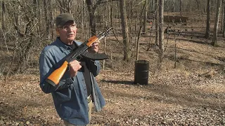 AK Full Auto vs  Water Barrel