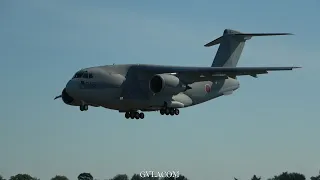 Japan Air Self Defense Force (JASDF) Kawasaki C-2 arrival at RIAT 2022