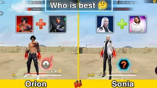 Orion vs Sonia ability test 🔥 new chareter secret 🤫 ability test after update free fire