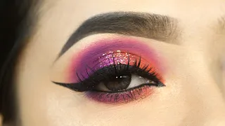 Bridal colorful glitter eye makeup tutorial || Step by stem eye makeup || Shilpa