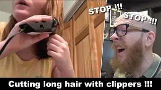 She is cutting her hair with CLIPPERS !!!- Hair Buddha reaction video #hair #beauty