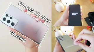 Samsung S21 Ultra Unboxing 📱 l aesthetic 🌸