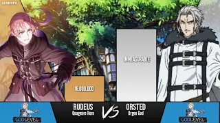 Rudeus vs Orsted Power Level | Mushoku Tensei: Jobless Reincarnation Power level | Remade | quagmire