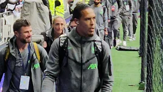 THE LIVERPOOL PLAYERS ARRIVING AT THE TOTTENHAM HOTSPUR STADIUM: Spurs v Liverpool