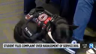 Student files complaint over harassment of service dog