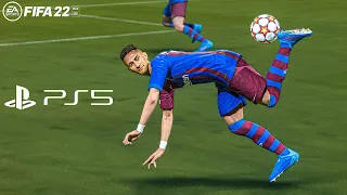 FIFA 22 PS5 | Barcelona Vs PSG Ft. Lewandowski, Raphinha, Christensen, | UEFA Champions League | 4K