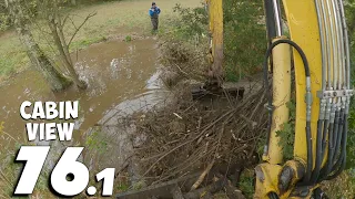 Two Beaver Dams Removal With Excavator No.76.1 - Cabin View