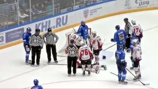 Ryspayev has been sent off for illegal hit on Kempny