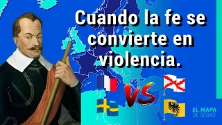 🇦🇹🇪🇸⚔La GUERRA de los 30 AÑOS en 16 minutos y 11 mapas ⚔ 🇸🇪🇫🇷 - El Mapa de Sebas