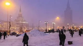 snow fall, MOSCOW, RUSSIA