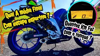 ENCHI O TANQUE DA FZ 25 2022 COM ESCAPE ESPORTIVO E RODEI ATÉ ESVAZIAR !