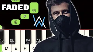 Faded Song 🔥 | Alan Walker | Piano tutorial | Piano Notes | Piano Online #pianotimepass #faded