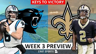 Saints Week 3 Injury Report, Keys To Victory + Jameis Winston, Alvin Kamara | Saints vs. Panthers