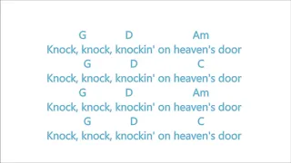 KNOCKIN ON HEAVEN'S DOOR by BOB DYLAN Lyrics and Chords