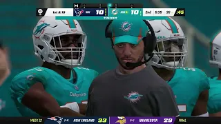 Madden NFL | Houston Texans | Teddy Bridewater | Miami Dolphins | Tua Tagovailoa | Week 12