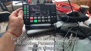 Problems with connecting Panasonic HC-V770 cameras to the Cinetreak Cinelive C1 video mixer