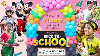 A Cheerful Welcome first day of the school by Aaryans World School