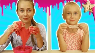 ТЕЛЕПАТИЯ СЛАЙМ ЧЕЛЛЕНДЖ. Лизуны из косметики. TWIN TELEPATHY SLIME CHALLENGE