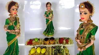NEW Pregnant Doll Dress Making For Baby Shower (Indian Doll Baby Shower Dress Decorations)