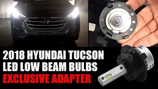 2018 Hyundai Tucson OEM Halogen Headlight TO H7 LED Bulb Conversion W/ Custom Adapter