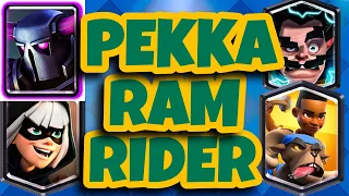 How To Play Pekka Ram Ram Rider | Unique Bridge Spam Deck | Ladder Gameplay 5700+ | (Clash Royale)