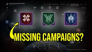 Missing Legacy Campaigns? Do THIS! | #Destiny2