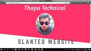 Slanted Website using HTML and CSS in Hindi [Slant Div Shape / Skew Website CSS3 ]