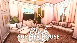 [ roblox bloxburg ] blush summer beach house 🌸 ┊ no gamepass ┊ ꒰ tour & speedbuild ꒱ itapixca builds