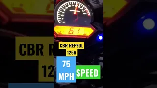 #TOP SPEED#75 MPH#CBR#125R#REPSOL#HRC#