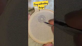 How to draw Design for Hand Embroidery/ Hand Embroidery flower design #shorts #youtubeshorts #viral