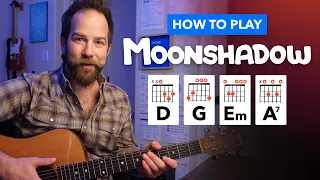 Moonshadow by Cat Stevens • Guitar Lesson with Simplified Intro Riff, Chords, and Strumming