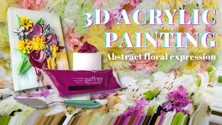 3D Acrylic painting: Abstract Floral Expression