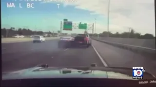 Video shows police take down speeding truck on Florida Turnpike