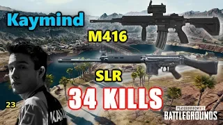 Kaymind & Ghost Drassel - 34 KILLS - M416+SLR - DUO vs SQUADS - PUBG