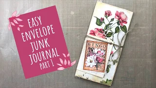 Easy Envelope Junk Journal with Avocado Dyed Paper Part 1 - Digital Collage Club Design Team Project