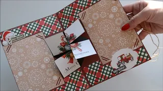 СКРАПБУКИНГ/НОВОГОДНЯЯ ПОП АП ОТКРЫТКА/SCRAPBOOKING IDEAS/POP UP CARD/POP UP PAGE