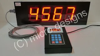 4 digit 4 inch Token Display System with dual Hindi & English voice announcement by micro designs