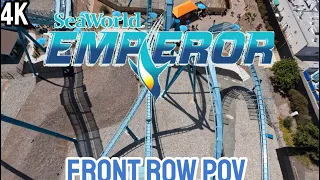 Emperor Front Row POV | Seaworld San Diego NEW Dive Coaster
