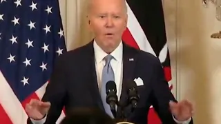 There was a glitch and Biden suddenly screamed