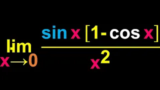 lim [sin(x)(1-cosx))/x^2, trig limit example(watch to end to see all work in one place)