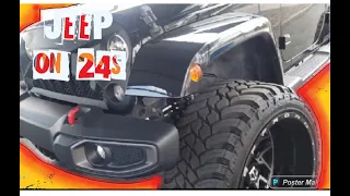 JEEP ON 24'S WITH OFF ROAD TIRES *NECKBREAKER REVIEW*