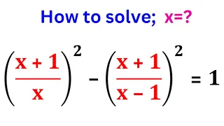 A nice Math Olympiad Algebra Equation. Can you dare solve this ? Find the Value of x ?